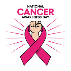 Minimalist Cancer Awareness Day Illustration.