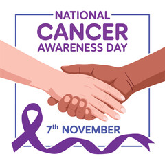 Minimalist Cancer Awareness Day Illustration.