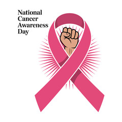Minimalist Cancer Awareness Day Illustration.