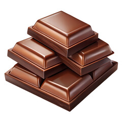 Obraz premium Chocolate Stacked Delicious Sweet Treat Dessert Confectionery Cocoa Indulgence