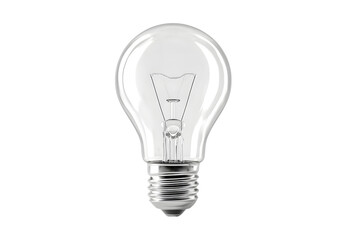 Transparent light bulb on black background, representing ideas, with creative potential