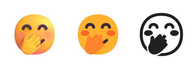 Face with Hand Over Mouth Icon
