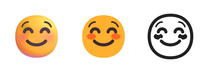 Fototapeta premium Smiling Face with Smiling Eyes Icon 