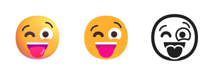 Obraz premium Winking Face with Tongue 