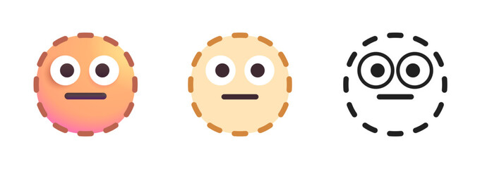 Dashed Circle with Face
