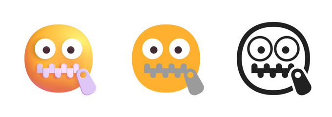 Zipper-Mouth Face Emoji
