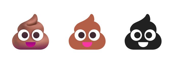 Obraz premium Smiling Poop Icon 