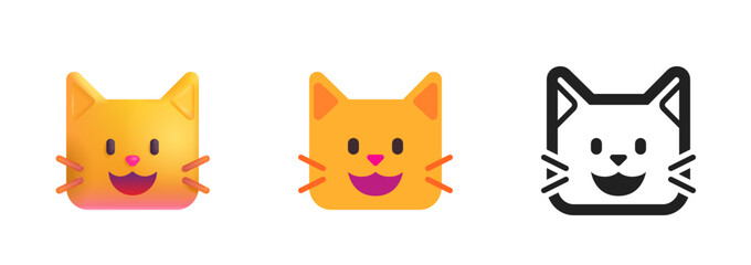 Grinning Cat Face Icon
