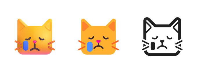Crying Cat Face Icon
