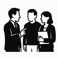 Fototapeta premium Manager Briefing Team of Employees