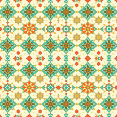 Perfect Seamless Moroccan Mosaic Geometric Pattern