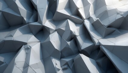 Realistic 3D render of abstract geometric background with soft shadows and depth
