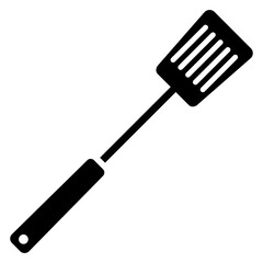 Logo bbq. Herramientas y accesorios de barbacoa y parrilla. Icono silueta de espátula para grill
