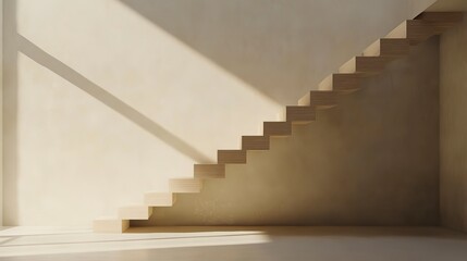 Floating wooden staircase enhances modern interior with natural light and sleek lines