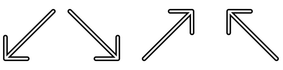 Obraz premium Pointer vector icon set. Arrow illustration sign collection. Direction symbol or logo.