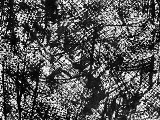 Black and white abstract texture created with dynamic brush strokes and splatters during an art...