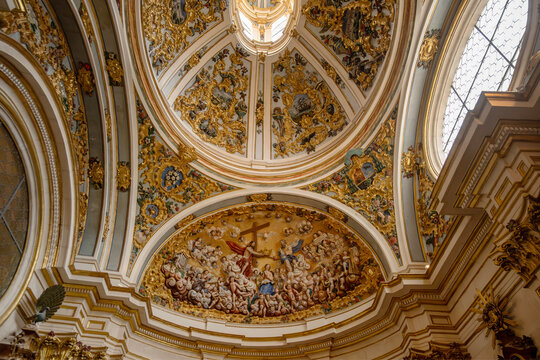 The Sacristy Dome in Burgos Cathedral, Spain.
Burgos cathedral was built in the 13th century and was completed in the 15th and 16th centuries.