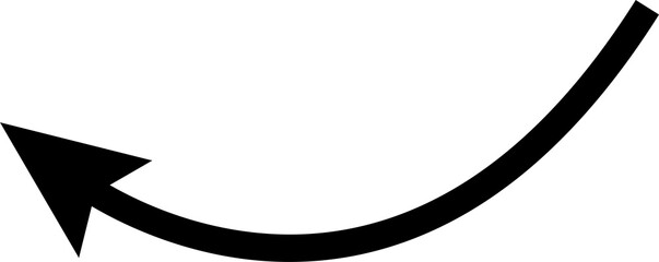 Black arrow curve upward to the right
