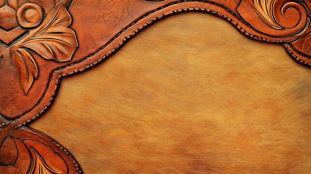 Ornate leather border