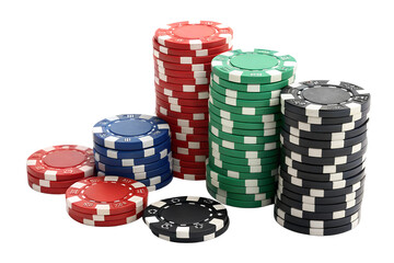 Colorful Casino Poker Chips Stacked