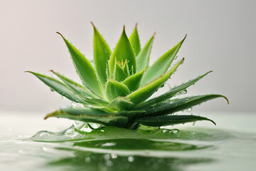 Fototapeta premium Gorgious Aloe vera slices for skin care