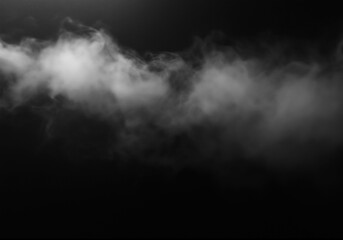 Wispy white smoke drifts across a dark void, creating an ethereal and mysterious abstract...