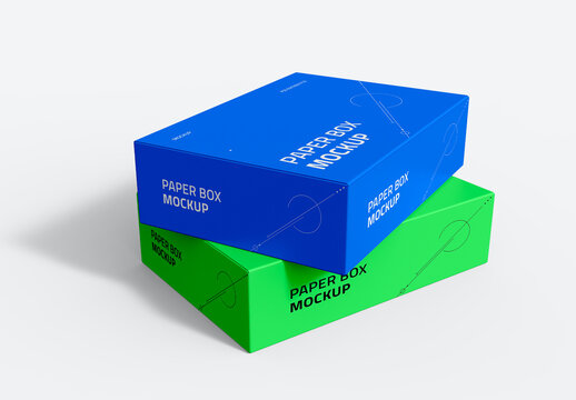 Paper Box Mockup Template