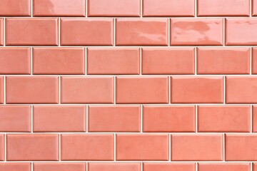 Obraz premium Coral Pink Ceramic Tiles with Glossy Finish