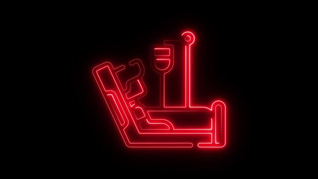 A 3d red neon sign glowing on a black background illustrates a happy new year 2013 holiday concept with led light text and business symbols for a night life design