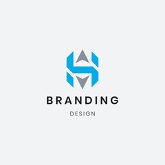 Naklejka premium Company logo letter 