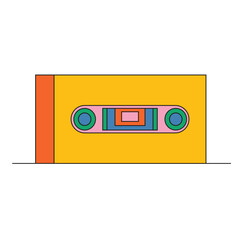Illustration tape retro bold vibrant unique design
