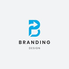 The smooth curves from the “P” contrast elegantly with the solid form of the “B,” adding both fluidity and strength. The letter forms are artistically intertwined or aligned to create a unified sign.