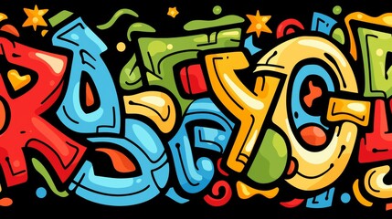 Obraz premium Vibrant urban graffiti dynamic lines create an energetic abstract background design
