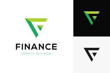 Abstract Vector Letter F with Up Arrow Logo icons for Finance Business, growth, success, and progress in business or finance branding.