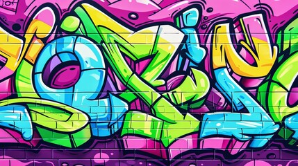 Dynamic urban graffiti  vibrant lines and abstract energy in a colorful background