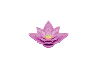 Fototapeta premium lotus icon 3d illustration render