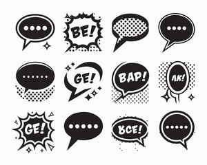 Comic speech bubble vector, comic book sound effects, pop art design with Bam, Thud, Zap, Boom and more in explosion shapes, perfect comic boom for action theme graphics, retro design