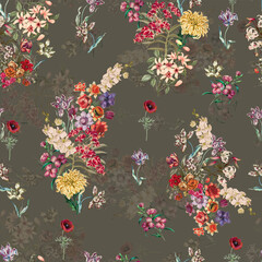 FLOWER ALL OVER NEW DARK COLOUR MATCHING