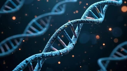 Futuristic blue DNA strand rotating in motion
Genetic helix animation in glowing 3D style
- Powered by Adobe