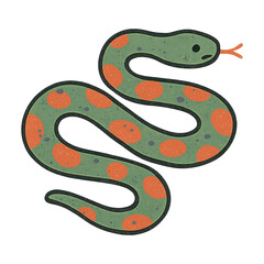 PNG Colorful snake illustration PNG