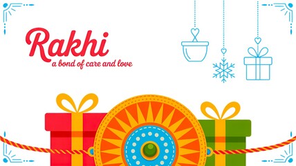 Happy Raksha Bandhan Background Design with Traditional Rakhi Elements and Festive Vibes