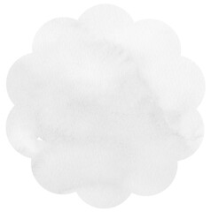 水彩のお花 グレー 背景透明 png 背景素材 パーツ ワンポイント 優しい	