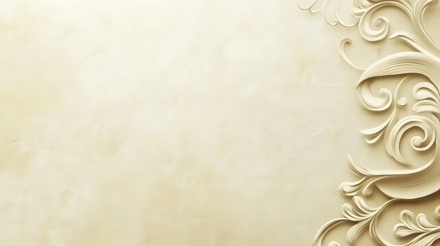 Ornate beige embossed design
