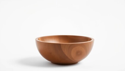Wooden Bowl Isolated on White Background: A Culinary and Decorative Element