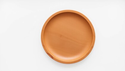 Wooden Bowl Isolated on White Background: Minimalist and Aesthetic