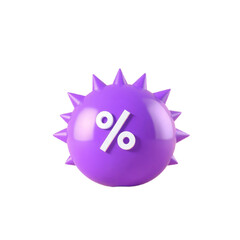 discount 3d sing with transparent background PNG and JPEG image	