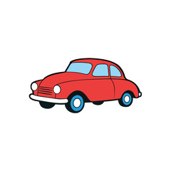 classic vintage car   clean vector with white back