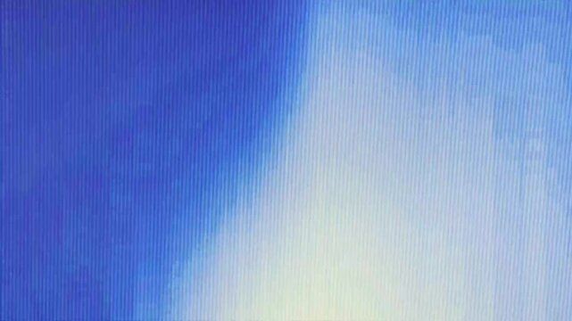 Static abstract background with vertical stripes transitioning from deep blue to pale blue, separated by a central divide and subtle scan line texture. Calm and minimal visual loop.