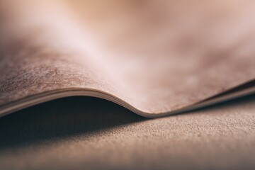 close-up of sepia-toned photograph peeking out from behind faded book cover grain texture prominent