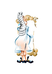 Illustration for the fairy tale by Hans Christian Andersen: The Emperor’s New Clothes